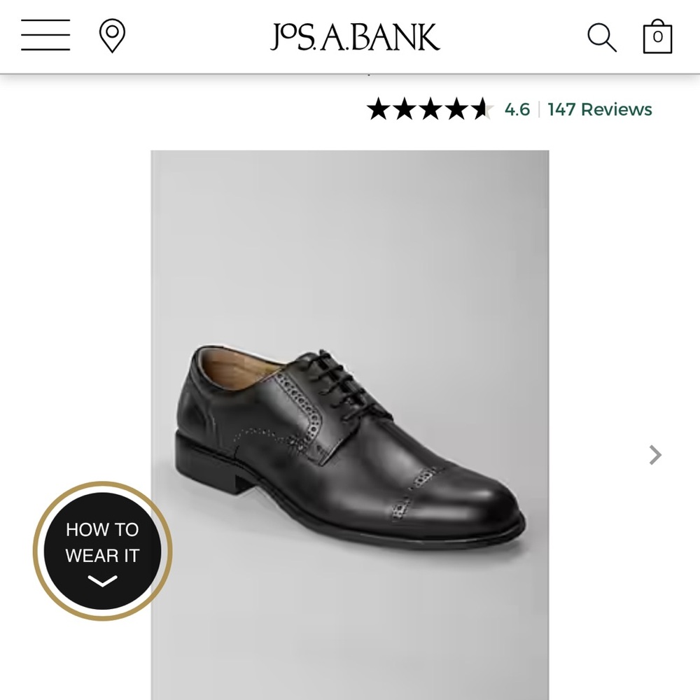 Johnston & Murphy Harmon Cap Toe Oxfords - Picture 2 of 2